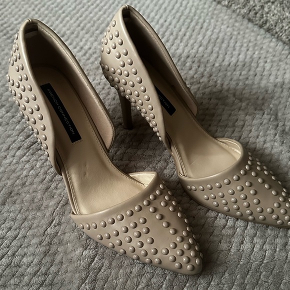 NEW French Connection Forever Studded Stilletto Heels with Decal Beads - Picture 2 of 6